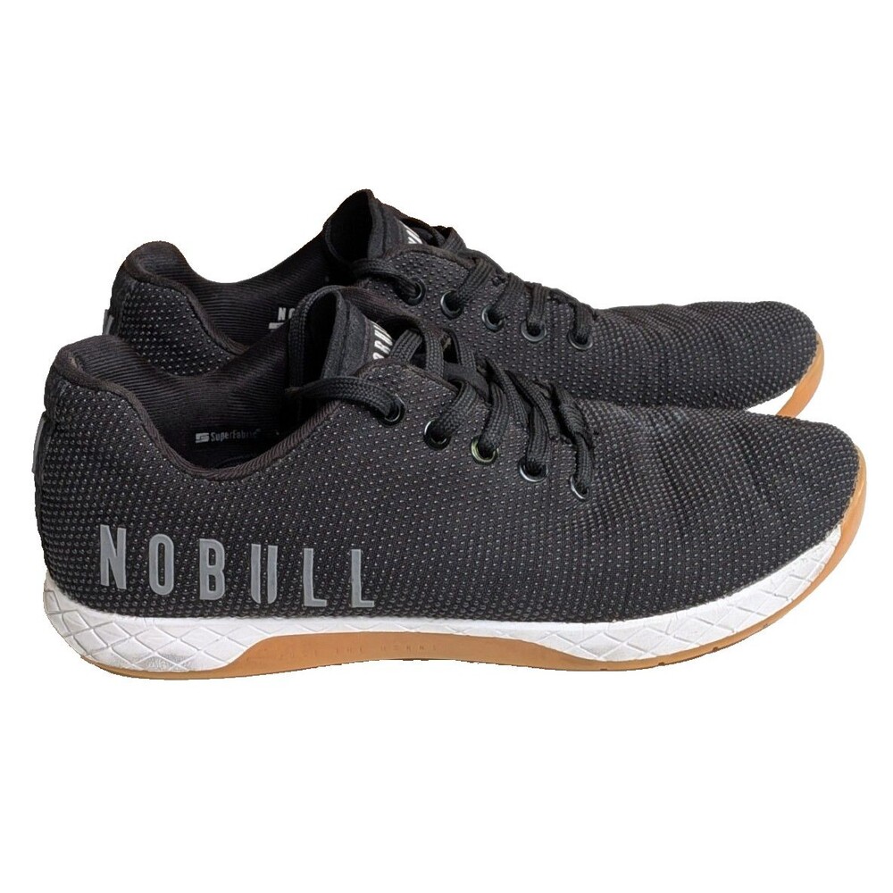 NOBULL Outwork Trainer Black Gum Sole Sneakers Mens 8 Womens 9.5 Workout Sneaker